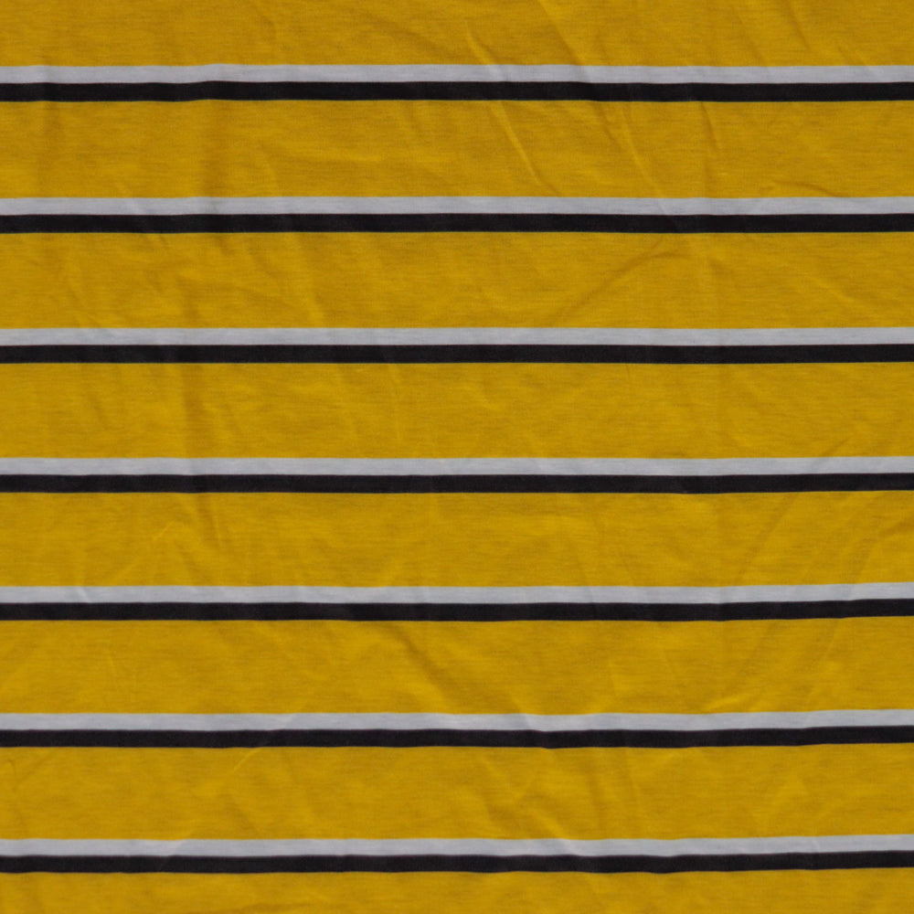 Yellow Stripe Print(60C) | Fabric, New, Spun Polyester, Stripe, yellow | Fabric Styles