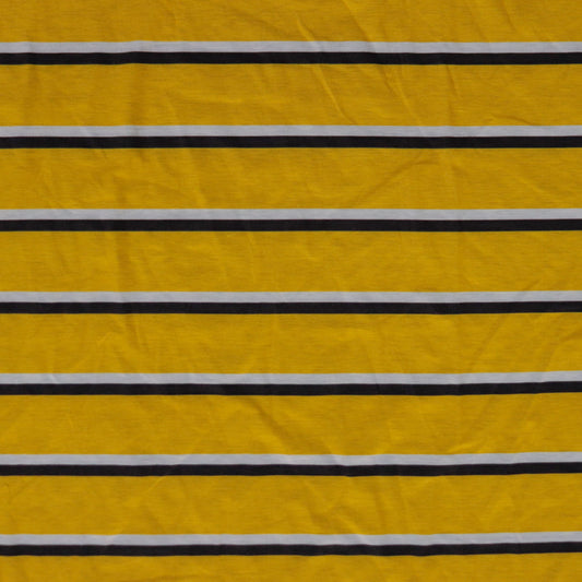 Yellow Stripe Print(60C) | Fabric, New, Spun Polyester, Stripe, yellow | Fabric Styles