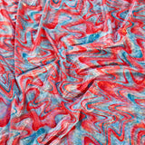 FS1167 Swirl Tie Dye Poly Spandex Stretch Fabric Red Lilac | Fabric | Bikini, Bra, Cobra, Cycle, drape, Fabric, fashion fabric, Foil, Holo, Lingerie, Mermaid, New, Nylon Spandex, Plain, Poly Spandex, sewing, Shorts, Spandex, Stretchy, Swim, Swimming, textured, Tie Dye | Fabric Styles