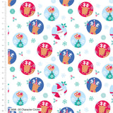 FS861 Christmas Santa & Reindeer Christmas Cotton Fabric White | Fabric | blue, celebration, Christmas, Christmas Tree, Cotton, drape, Dream, Fabric, fashion fabric, Festive, House, Light blue, making, Sale, sewing, Ski, Skirt, Snow, Snowflake, tree, Xmas | Fabric Styles