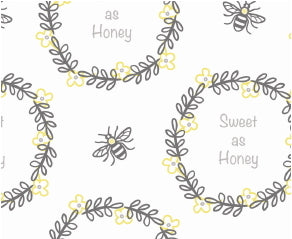 FS626 Bee happy Cotton Fabric Cream | Fabric | Animal, Bee, Black, blue, Children, Cotton, Cotton SALE, Cream, drape, Fabric, fashion fabric, Honey, Kids, Light blue, making, sewing, Skirt, Sweet, Yellow | Fabric Styles