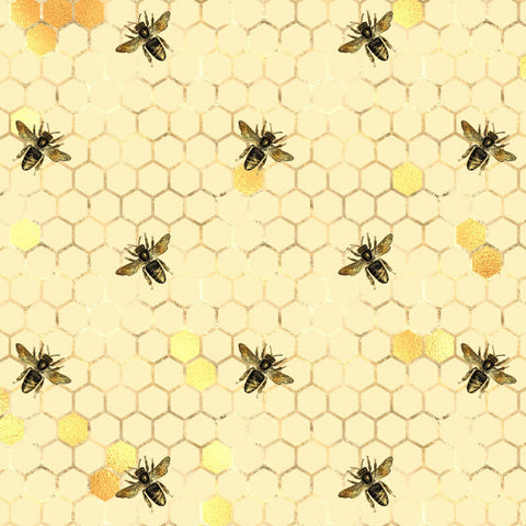 FS1048 Honeycomb Bees Cotton Fabric Lemon | Fabric | Bees, Children, Colourful, comb, Cotton, drape, Fabric, fashion fabric, honey, Honeycomb, Kids, making, Multi colour, Psychedelic, rainbow, sewing, Skirt, Stripes | Fabric Styles