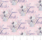 FS623 Tink In Pink Disney | Fabric | blue, Brand, Branded, Children, Cotton, Denim, Disney, drape, Fabric, fashion fabric, Kids, Light blue, Limited, making, Pink, Pooh, sewing, Skirt, Tink is Pink, Tinkerbell | Fabric Styles