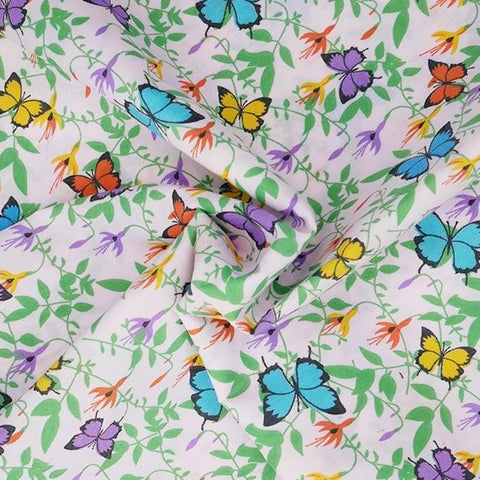 FS816 Grey Butterfly Polycotton | Fabric | Butterfly, Castle, Children, Colourful, drape, Fabric, fashion fabric, Hearts, Kid, Kids, making, Navy, Poly, Poly Cotton, Princess, Rose, sale, sewing, Skirt, White | Fabric Styles