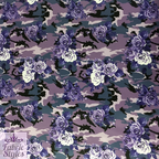 FS028_4 Purple Camouflage Floral | Fabric Styles
