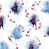 FS763_2 Disney Frozen Anna & Elsa Cotton | Fabric | blue, Brand, Branded, Children, Cotton, Disney, drape, elsa, Fabric, fashion fabric, frozen, Frozen 2, Kids, Light blue, making, olaf, Pink, sewing, Skirt, Snow, Snowflakes, snowman, XMAS | Fabric Styles