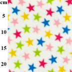 FS743_1 Multicolour Stars Fleece Fabric White | Fabric | Blue, Children, Colourful, drape, Fabric, fashion fabric, Fleece, Green, Kids, making, Poly Fleece, sale, sewing, Skirt | Fabric Styles