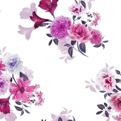 FS285 Peony Floral | Fabric | Fabric, Floral, Flower, Flowers, Light, Lily, Pearl, Peony, Pink, Purple, Scuba, Summer, White | Fabric Styles