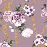 FS1175 Judana Chain Floral Print Scuba Stretch Knit Fabric | Fabric | black, fabric, fashion, fashion fabric, floral, Flower, flowers, New, petals, Purple, scuba, scuba fabric, Small Flowers, Stretch, Stretchy | Fabric Styles