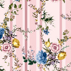 FS290 Pink Striped Floral | Fabric Styles