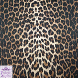 FS005 Leopard Print Scuba, Spun Polyester & Velvet Fabric | Fabric | Animal, Brown, Dark, drape, Fabric, fashion fabric, Gold, Green, Grey, Leopard, making, New, Pink, Purple, Red, Scuba, sewing, spandex, spun polyester, Spun Polyester Elastane, Stretch, Stretchy, Valentino, Velvet | Fabric Styles