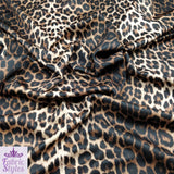 FS005 Leopard Print Scuba, Spun Polyester & Velvet Fabric | Fabric | Animal, Brown, Dark, drape, Fabric, fashion fabric, Gold, Green, Grey, Leopard, making, New, Pink, Purple, Red, Scuba, sewing, spandex, spun polyester, Spun Polyester Elastane, Stretch, Stretchy, Valentino, Velvet | Fabric Styles