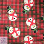 FS081 Christmas Print, Tartan Snowman | Fabric Styles