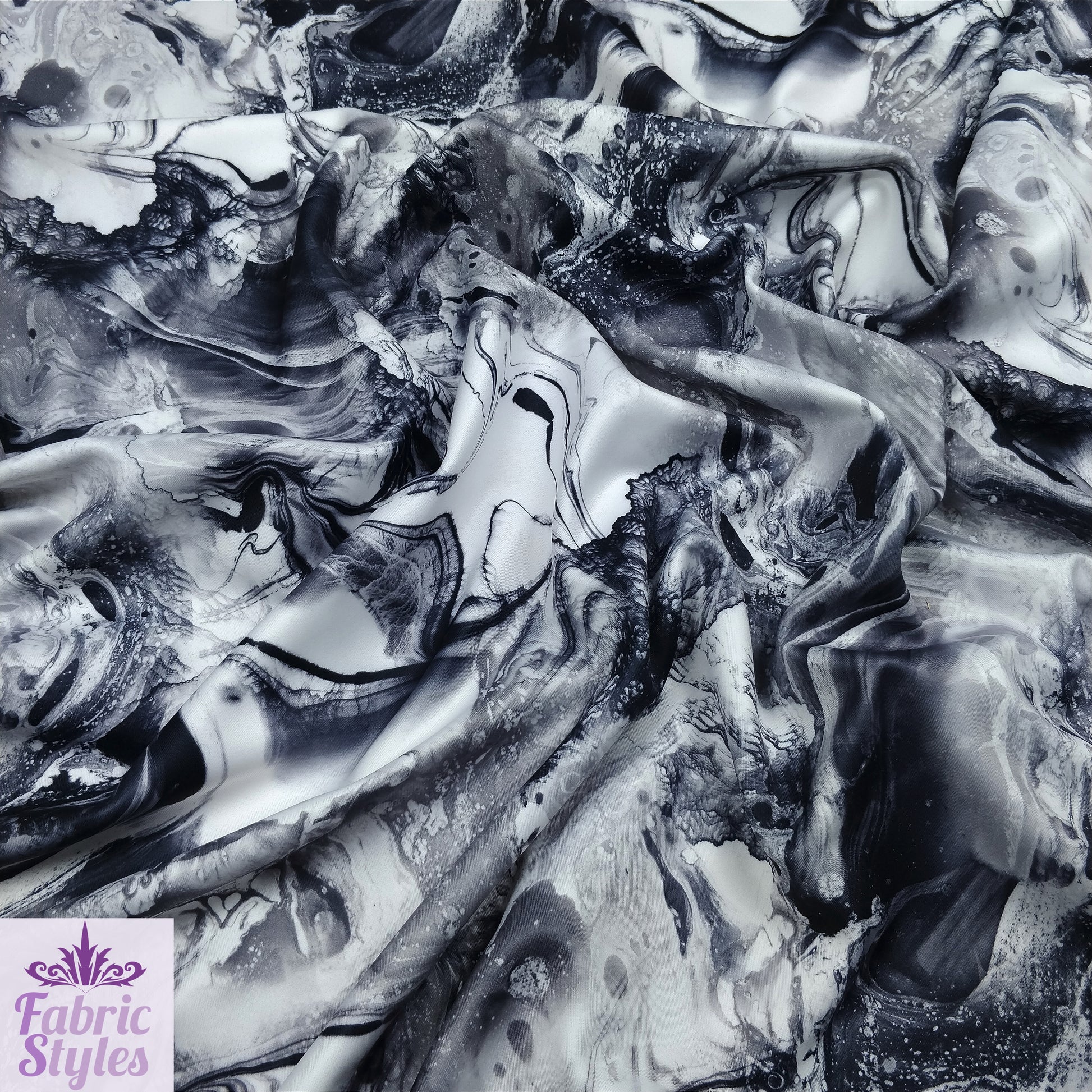 FS091 Tie Dye Marble Scuba Stretch Knit Fabric & Spandex Sportswear Swim Fabric | Fabric | Black, Blue, drape, Fabric, fashion fabric, Gold, making, Marble, Orange, Pink, Purple, Scuba, sewing, Spandex, Splash, Stretchy, Swim, Swimming, Swimwear, Tie Dye, Water Effect, White, Yellow | Fabric Styles