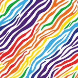 FS1013 Zebra Scuba Stretch Knit Fabric Rainbow | Fabric | blue, fabric, green, multicolour, orange, purple, rainbow, red, scuba, yellow, zebra | Fabric Styles