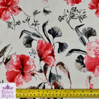 FS142 Red Summer Floral | Fabric Styles
