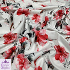 FS142 Red Summer Floral | Fabric Styles