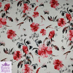 FS142 Red Summer Floral | Fabric Styles