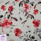 FS142 Red Summer Floral | Fabric Styles