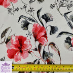 FS142 Red Summer Floral | Fabric Styles