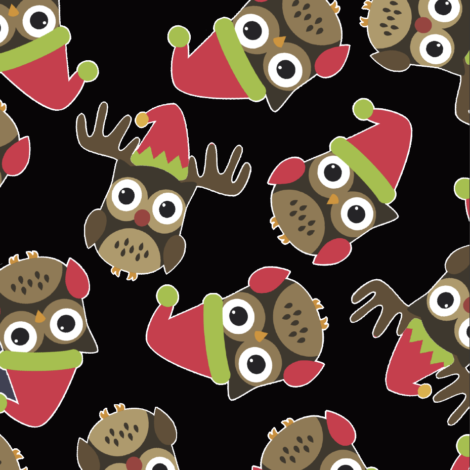 FS156 Owl Santa Hat | Fabric Styles