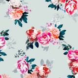 FS358_1 Rose Grey Floral | Fabric | Babywear, Daisy, Dress making, Fabric, fashion fabric, Floral, Jersey, Mint, Orange, Pink, Rompers, Scuba, Skirt, Stretch, Stretchy, Trousers | Fabric Styles