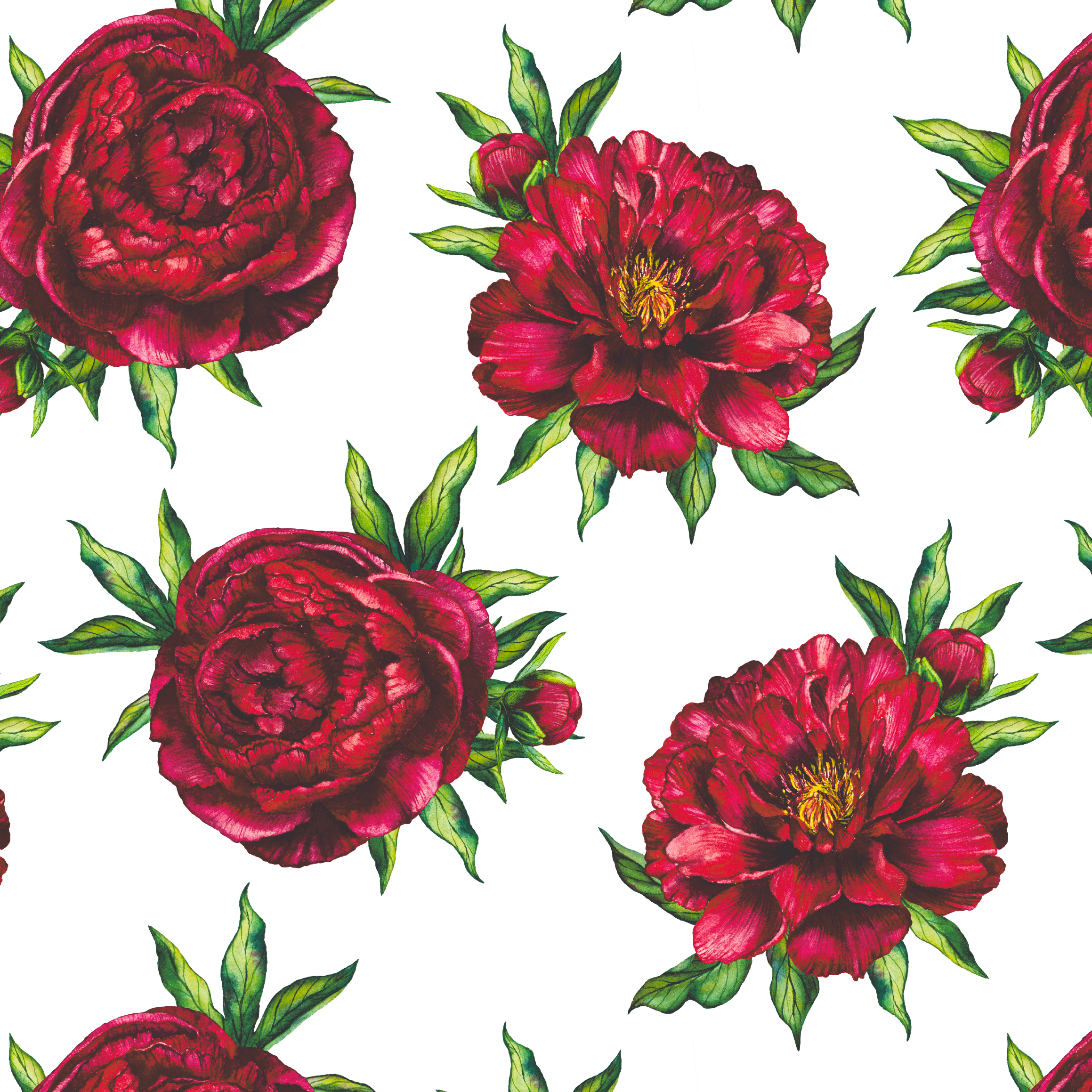 FS427 Red Peony | Fabric Styles