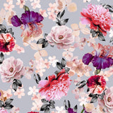 FS445 Flower Days | Fabric | drape, Fabric, fashion fabric, Floral, Flower, Grey, Scuba, sewing, Stretchy | Fabric Styles