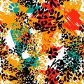 FS462 Colourful Leopard Tie Dye | Fabric | animal, fabric, Leopard, Multi Color, Multi Colour, Multicolor, Multicolored, Multicolour, paint, Scuba, splash, Swim, Swimwear, Tie Dye | Fabric Styles
