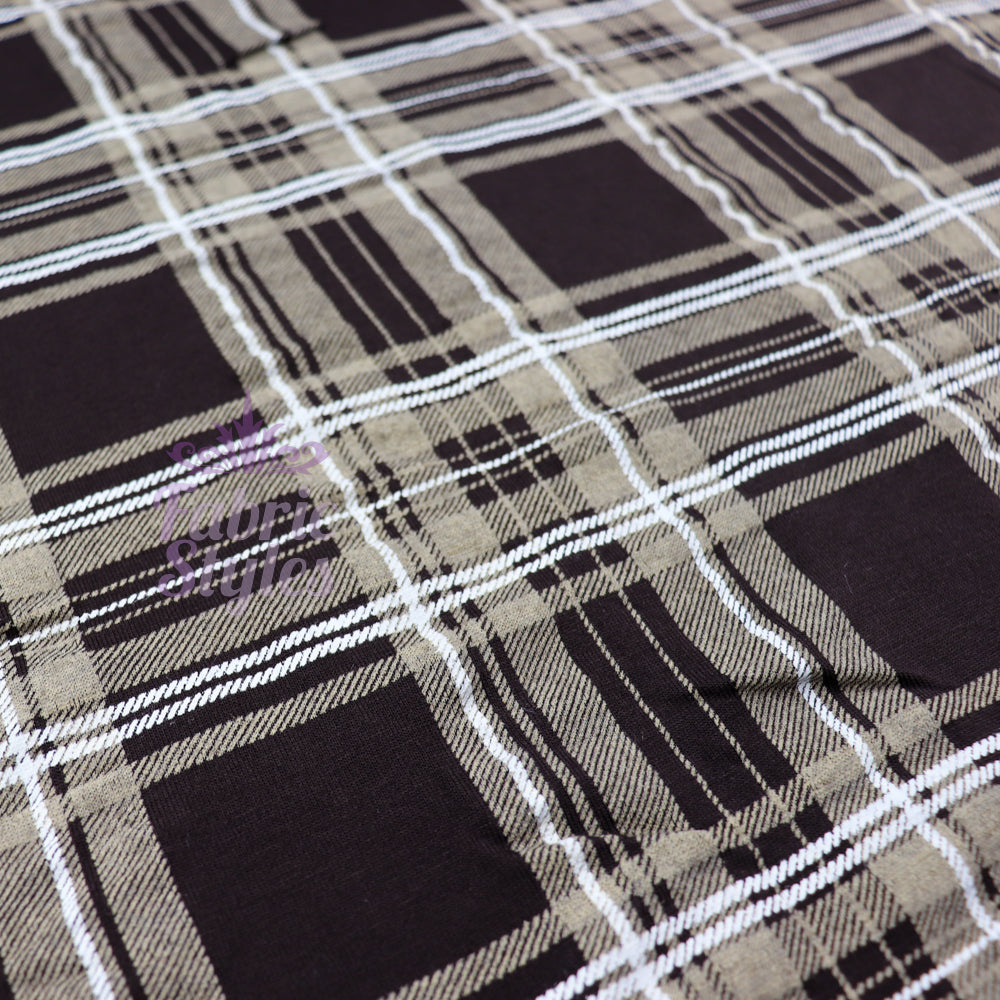 FS793 Tartan Viscose | Fabric | Check, drape, Fabric, fashion fabric, jersey, making, sale, Screen Print, sewing, stretch, Stretchy, Tartan, Viscose | Fabric Styles