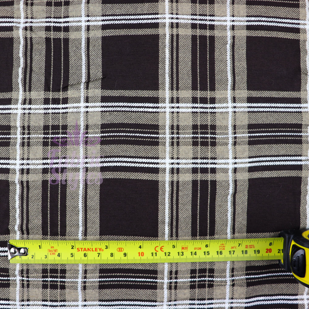 FS793 Tartan Viscose | Fabric | Check, drape, Fabric, fashion fabric, jersey, making, sale, Screen Print, sewing, stretch, Stretchy, Tartan, Viscose | Fabric Styles