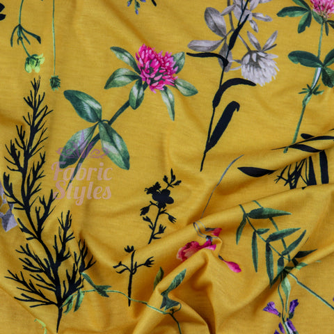 FS671_2 Floral | Fabric | drape, Fabric, fashion fabric, Floral, jersey, making, SALE, sewing, spun polyester, Spun Polyester Elastane, stretch, Stretchy, Tropical | Fabric Styles