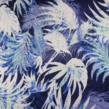 FS033 Blue Tropical Floral Print Spun Polyester Stretch Fabric | Fabric | Blue, Blue Palm, Digital, Dress Fabric, Fabric, Fabrics, fashion, Floral, Flower, Jungle, Light Blue, New, Palm, Printed Fabric, Spun Polyester, Spun Polyester Elastane, stretch, stretchy, Summer, Tropical, Tropical Season | Fabric Styles
