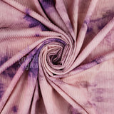 FS710 Tie Dye Rib Stretch Knit Fabric Purple | Fabric | drape, elastane, Fabric, fashion fabric, jersey, limited, Loungewear, making, Pink, Polyester, purple, Rib, Ribbed, Ribbing, sale, sewing, stretch, Stretchy, Tie Dye | Fabric Styles