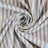 FS915 Taupe Stripe Liverpool | Fabric | drape, Fabric, fashion fabric, limited, Liverpool, Multi Stripe, SALE, sewing, Stretchy, Stripe, Stripes, textured, Waffle | Fabric Styles