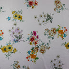 FS944 Maddie May Floral | Fabric | Fabric, fashion fabric, Floral, Florals, Flower, Flowers, jersey, Nude, pink, Scuba Crepe, sewing, stretch, White, Yellow | Fabric Styles