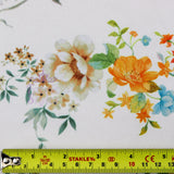 FS944 Maddie May Floral | Fabric | Fabric, fashion fabric, Floral, Florals, Flower, Flowers, jersey, Nude, pink, Scuba Crepe, sewing, stretch, White, Yellow | Fabric Styles