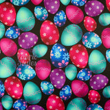 FS947 Easter Egg Hunt | Fabric | Black, Bunny, Easter, Easter Egg, Fabric, fashion fabric, hunt, jersey, Nude, Pink, Purple, rabbit, scuba, sewing, stretch | Fabric Styles