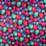 FS947 Easter Egg Hunt | Fabric | Black, Bunny, Easter, Easter Egg, Fabric, fashion fabric, hunt, jersey, Nude, Pink, Purple, rabbit, scuba, sewing, stretch | Fabric Styles