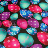 FS947 Easter Egg Hunt | Fabric | Black, Bunny, Easter, Easter Egg, Fabric, fashion fabric, hunt, jersey, Nude, Pink, Purple, rabbit, scuba, sewing, stretch | Fabric Styles