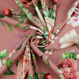 FS964 Dusty Pink Rosella Floral | Fabric | Fabric, fashion fabric, Floral, jersey, New, rose, scuba, Scuba Crepe, sewing, stretch | Fabric Styles