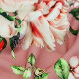 FS964 Dusty Pink Rosella Floral | Fabric | Fabric, fashion fabric, Floral, jersey, New, rose, scuba, Scuba Crepe, sewing, stretch | Fabric Styles