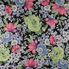 FS984 Floral Soft Touch Silky Stretch Knit Fabric | Fabric | Fabric, fashion fabric, Floral, jersey, Purple, Sale, sewing, Soft Touch, stretch, White | Fabric Styles