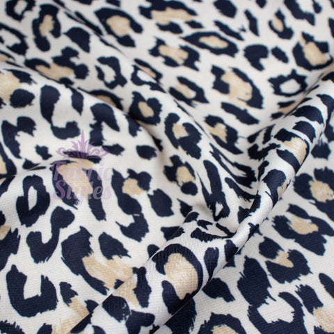 FS957 Beige Leopard Ponte | Fabric | Animal, drape, Fabric, fashion fabric, Leopard, Ponte, Sale, sewing, Stretchy | Fabric Styles