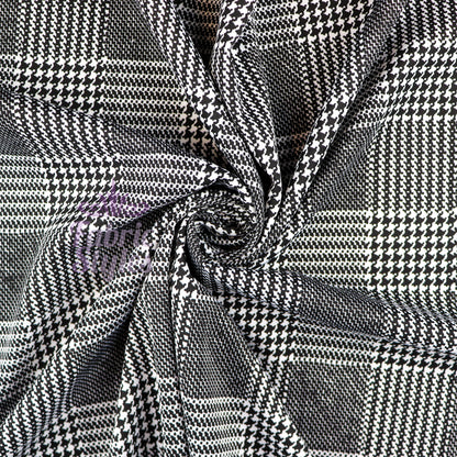 FS669 Black White Checks | Fabric | Black, blue, Check, Fabric, Fabrics, Fashion, Pink, Sale, scuba, Stretch, Tartan, White | Fabric Styles