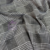 FS669 Black White Checks | Fabric | Black, blue, Check, Fabric, Fabrics, Fashion, Pink, Sale, scuba, Stretch, Tartan, White | Fabric Styles