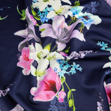 FS577 Tulie Floral | Fabric | drape, elastane, Fabric, fashion fabric, Floral, Flower, Flowers, jersey, making, Pink, Polyester, purple, Scuba, sewing, Stretchy, Watercolor, Watercolour | Fabric Styles