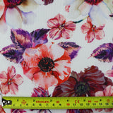 FS576 Meraki Bloom | Fabric | drape, elastane, Fabric, fashion fabric, Floral, Flower, Flowers, FS574, FS576, Ivory, jersey, making, Pink, Polyester, Purple, Scuba, sewing, Stretchy, Watercolor, Watercolour | Fabric Styles