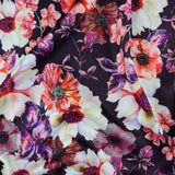 FS576 Meraki Bloom | Fabric | drape, elastane, Fabric, fashion fabric, Floral, Flower, Flowers, FS574, FS576, Ivory, jersey, making, Pink, Polyester, Purple, Scuba, sewing, Stretchy, Watercolor, Watercolour | Fabric Styles
