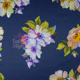 FS804 Coloured Petals | Fabric | Fabric, fashion fabric, Floral, jersey, Navy, nEW, Purple, scuba, stretch | Fabric Styles